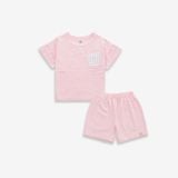 Bộ ngắn tay cổ tròn Túi ngực 1304TN Bubaby Hồng A05 2-3y BBC1304TN.03YA05
