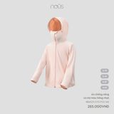 Áo chống nắng có mũ màu hồng nhạt Nous NB4S25-OT5-F02-SM-2Y