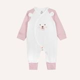 Body dài tay cài chéo tai gấu Bubaby