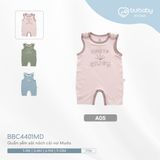 Quần Yếm sát nách cài vai Muda 4401MD Bubaby Hồng A05 6-9m BBC4401MD.09MA05