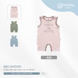 Quần Yếm sát nách cài vai Muda 4401MD Bubaby Hồng A05 6-9m BBC4401MD.09MA05