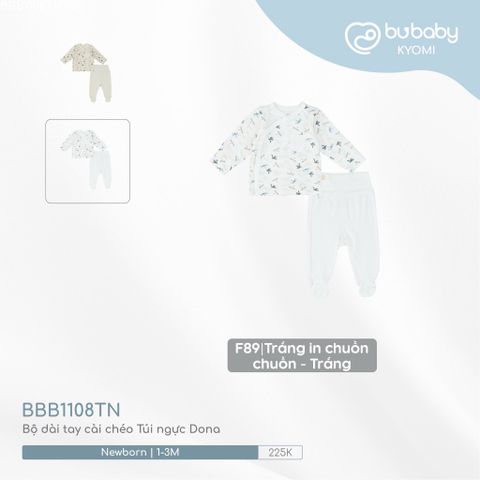 Bộ dài tay Bộ dài tay cài chéo Túi ngực Dona Bubaby BBB1108TN.0NBF89