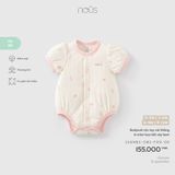 Bodysuit cộc tay cài thẳng in tràn họa tiết cây kem Nous