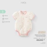 Bodysuit cộc tay cài thẳng in tràn họa tiết cây kem Nous