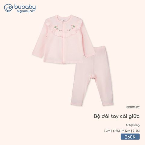 Bộ dài tay cài giữa Bubaby