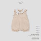 Bộ liền cộc màu be phối cổ trắng thêu trang trí Nous NP2S25-OP1-F01-PE-0M