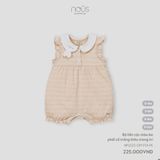 Bộ liền cộc màu be phối cổ trắng thêu trang trí Nous NP2S25-OP1-F01-PE-0M