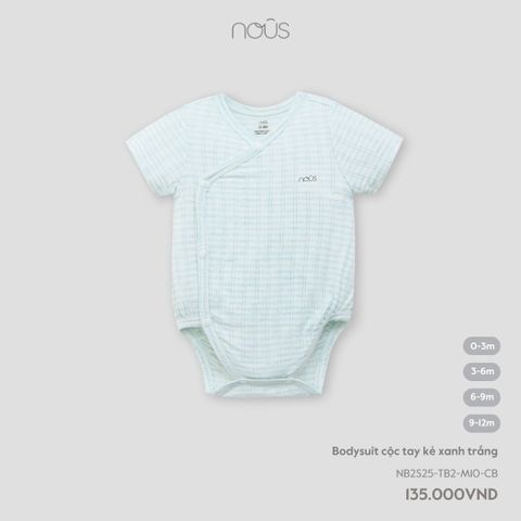 Bodysuit cộc tay kẻ xanh trắng Nous NB2S25-TB2-M10-CB-0M