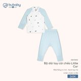 Bộ dài tay cài chéo Little Car Bubaby