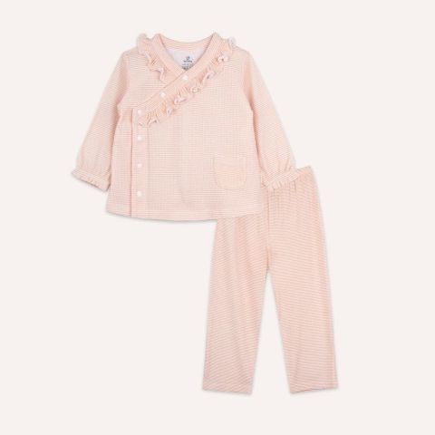 Bộ dài tay cài chéo Bé gái Pyjamas Bubaby