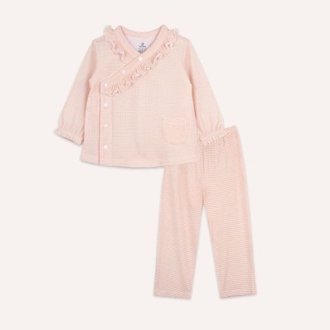 Bộ dài tay cài chéo Bé gái Pyjamas Bubaby