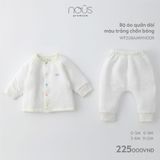 Bộ áo quần dài màu trắng chần bông Nous
