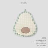 Gối định hình quả bơ kẻ caro xanh phối màu be Nous NB2S25-AP1-M01-CW-FS