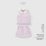 Bộ ba lỗ áo váy màu tím nhạt Nous