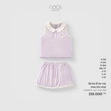 Bộ ba lỗ áo váy màu tím nhạt Nous