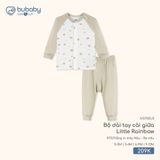 Bộ dài tay cài giữa Little Rainbow Bubaby