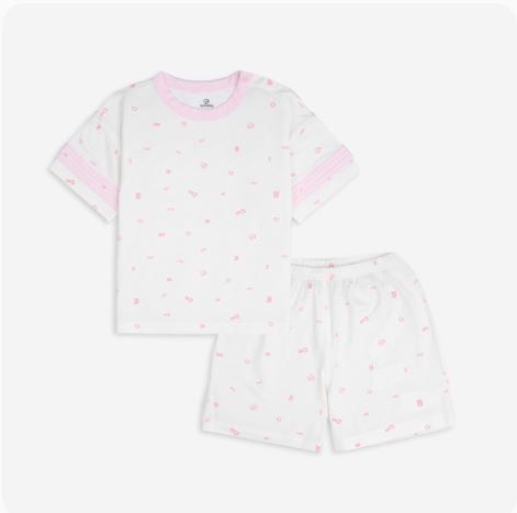 Bộ ngắn tay cài vai, phối tay Signature Bubaby BBB130108.M12B12