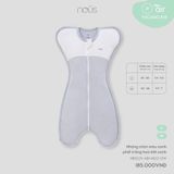 Nhộng chũn màu xanh phối trắng họa tiết xanh Nous NB2S25-AB1-M02-OW-S