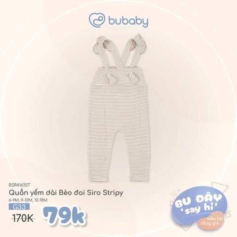 Quần yếm dài Bèo đai Siro Stripy Bubaby BSR4163ST.09MG33