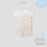 Bộ liền cộc màu be họa tiết cáo bóng bay Nous