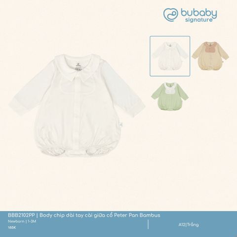 Body chip dài tay cài giữa cổ Peter Pan Bambus Bubaby