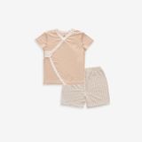 Bộ ngắn tay cài chéo Bambus Iconic 2 1308IN Bubaby Hồng - Trắng in Iconic 2 E58 1-3m BBB1308IN.M13E58