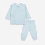 Bộ dài tay cài chéo Bambus 110802 Bubaby Xanh bạc hà B07 Newborn BBB110802.0NBB07