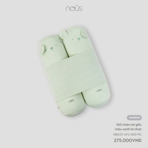 Gối chặn tai gấu màu xanh lá nhạt NB Nous NB1S25-AP2-M01-PG-NB