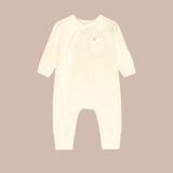 Body dài tay cài chéo Túi ngực Bambus Bubaby