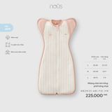 Nhộng chũn kẻ trắng phối hồng nhạt Nous