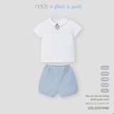 Bộ cộc tay áo trắng phối quần xanh Nous NE3S25-SC2-M03-SW-6M
