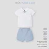 Bộ cộc tay áo trắng phối quần xanh Nous NE3S25-SC2-M03-SW-6M