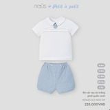 Bộ cộc tay áo trắng phối quần xanh Nous NE3S25-SC2-M03-SW-6M
