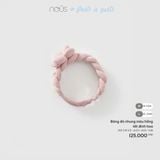 Băng đô nhung màu hồng tết đính hoa Nous