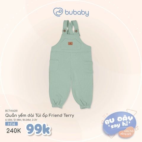 Quần yếm dài Túi ốp Friend Terry Bubaby BCT416201.18M18B
