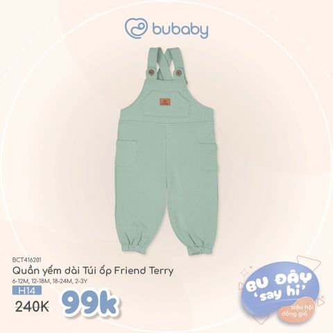 Quần yếm dài Túi ốp Friend Terry Bubaby BCT416201.18M18B