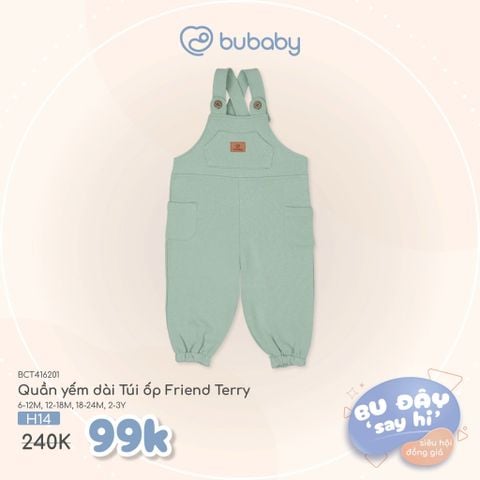 Quần yếm dài Túi ốp Friend Terry Bubaby BCT416201.18M18B