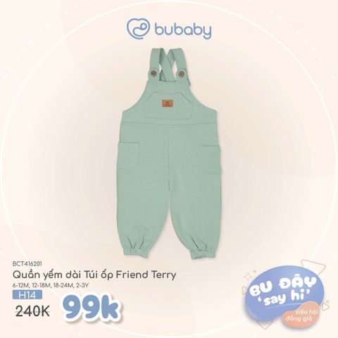 Quần yếm dài Túi ốp Friend Terry Bubaby BCT416201.18M18B