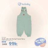 Quần yếm dài Túi ốp Friend Terry Bubaby BCT416201.18M18B
