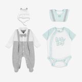 Gift set Body đai công tử + Body chip + Yếm, mũ Full Moon Bubaby