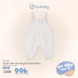 Quần yếm dài bé gái Friend Terry Bubaby BCT413101.M1279B