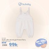 Quần yếm dài bé gái Friend Terry Bubaby BCT413101.M1279B