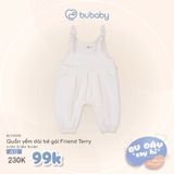 Quần yếm dài bé gái Friend Terry Bubaby BCT413101.M1279B