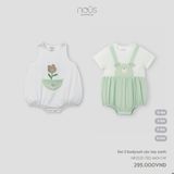 Set 2 bodysuit cộc tay xanh Nous NP2S25-TB2-M01-CW-0M