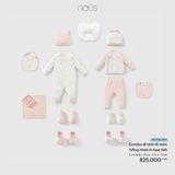 Combo đi sinh 16 món hồng nhạt in họa tiết Nous