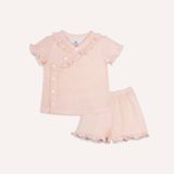 Bộ ngắn tay cài chéo Bé gái Pyjamas Bubaby