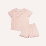 Bộ ngắn tay cài chéo Bé gái Pyjamas Bubaby