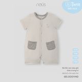 Bộ liền cộc màu ghi thêu trang trí Nous NB2S25-OP1-M01-PW-0M