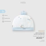 Mũ tròn trắng họa tiết sushi đính vương miện xanh Nous