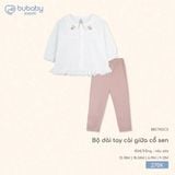 Bộ dài tay cài giữa cổ sen Bubaby